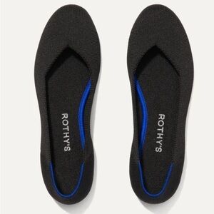 NEW Rothy’s The Flat Round Toe Knit Ballet Flat in Black Solid Women’s Sz 8